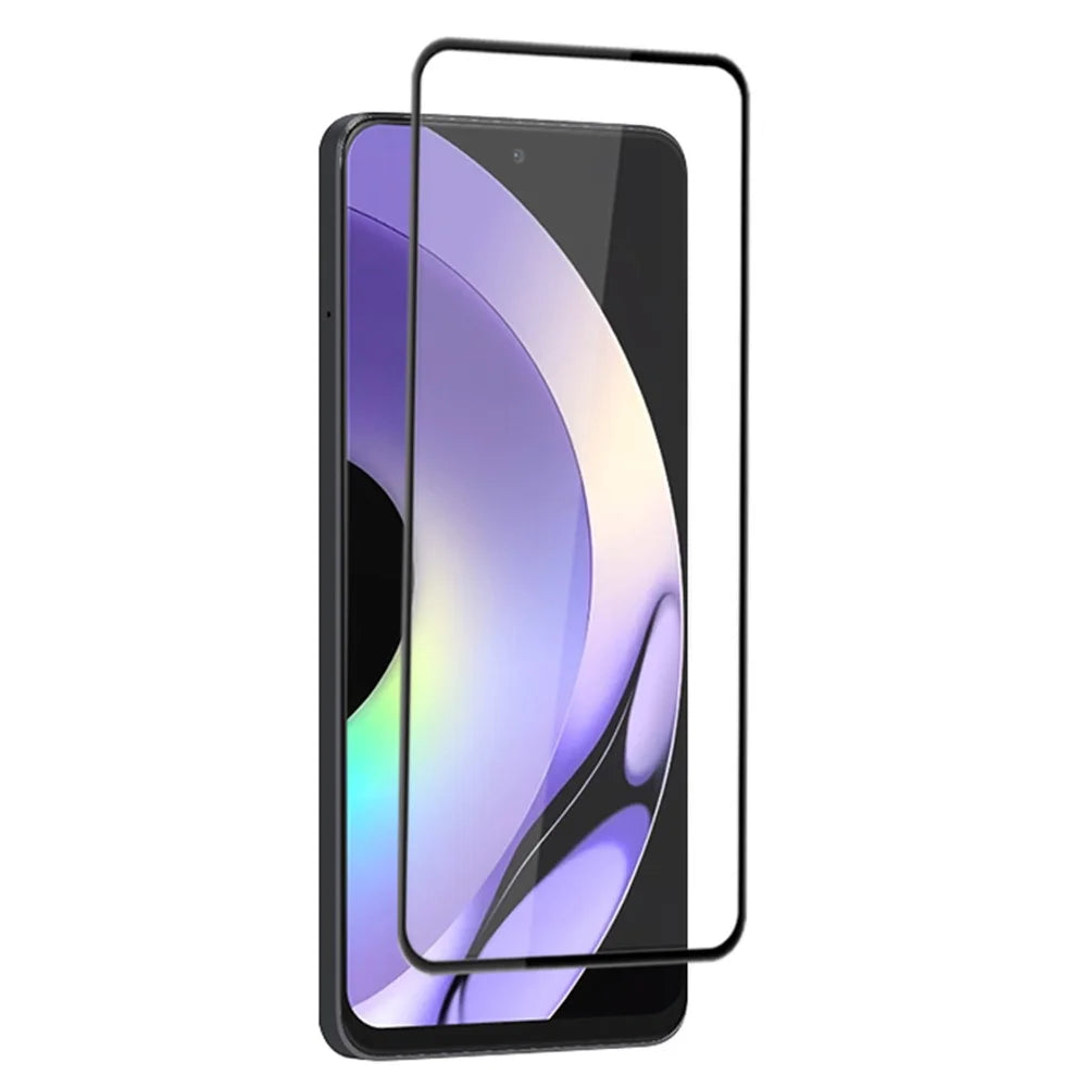 MOCOLO For Realme 10 Pro 5G Tempered Glass Screen Protector Silk Printing Secondary Hardening Shatterproof Film - Black - 3