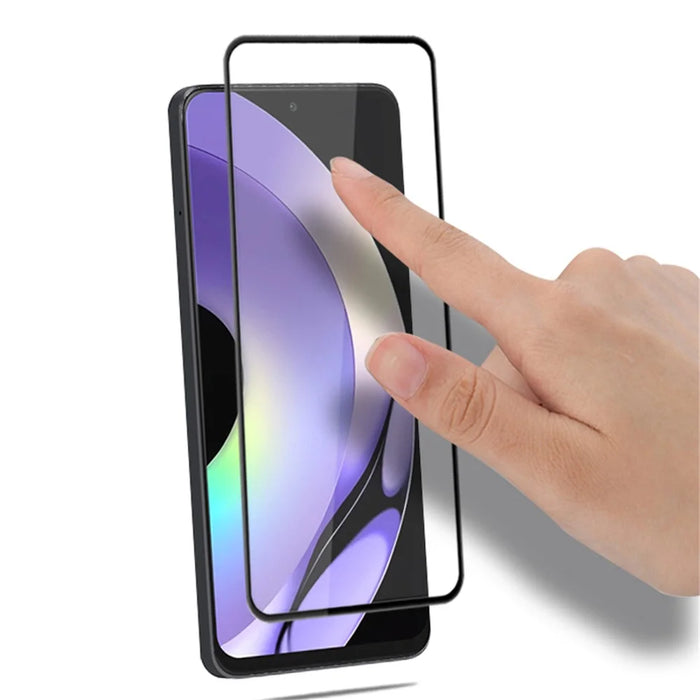 MOCOLO For Realme 10 Pro 5G Tempered Glass Screen Protector Silk Printing Secondary Hardening Shatterproof Film - Black - 4