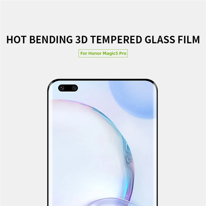 MOFI For Honor Magic5 Pro Full Glue Hot Bending Tempered Glass Screen Protector 3D Curved Full Screen Guard - 4