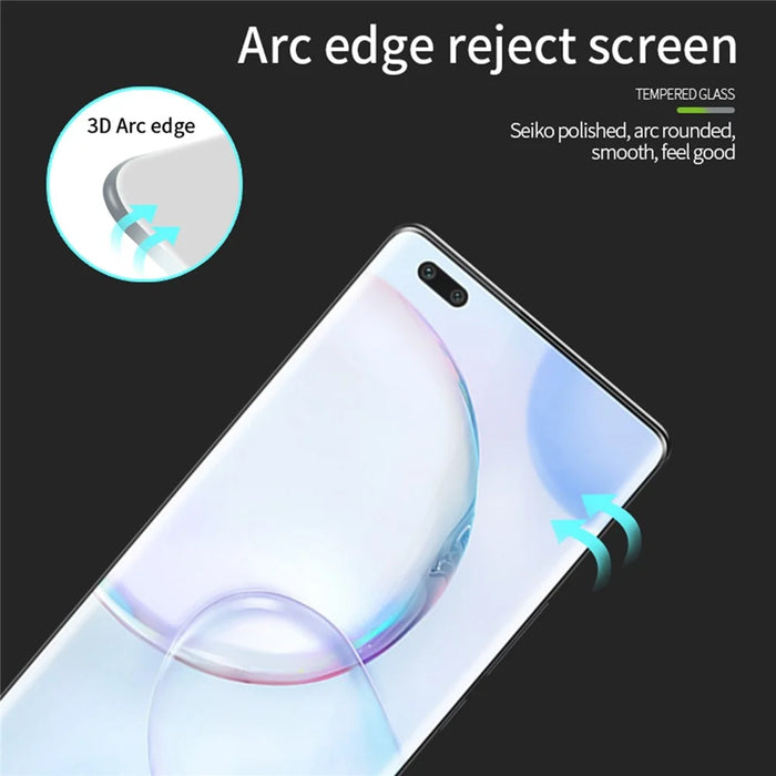MOFI For Honor Magic5 Pro Full Glue Hot Bending Tempered Glass Screen Protector 3D Curved Full Screen Guard - 5