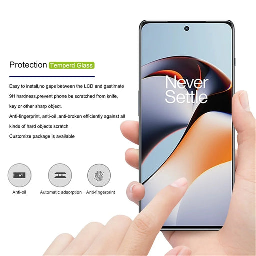 MOCOLO Screen Protector for OnePlus Ace 2 5G / 11R 5G Anti-explosion Full Glue 3D Curved Tempered Glass Film - Black - 2