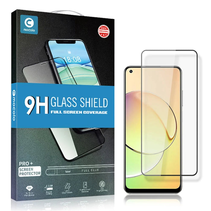 MOCOLO For Realme 10 4G Screen Film Secondary Hardening Silk Printing Tempered Glass Protector - Black - 7