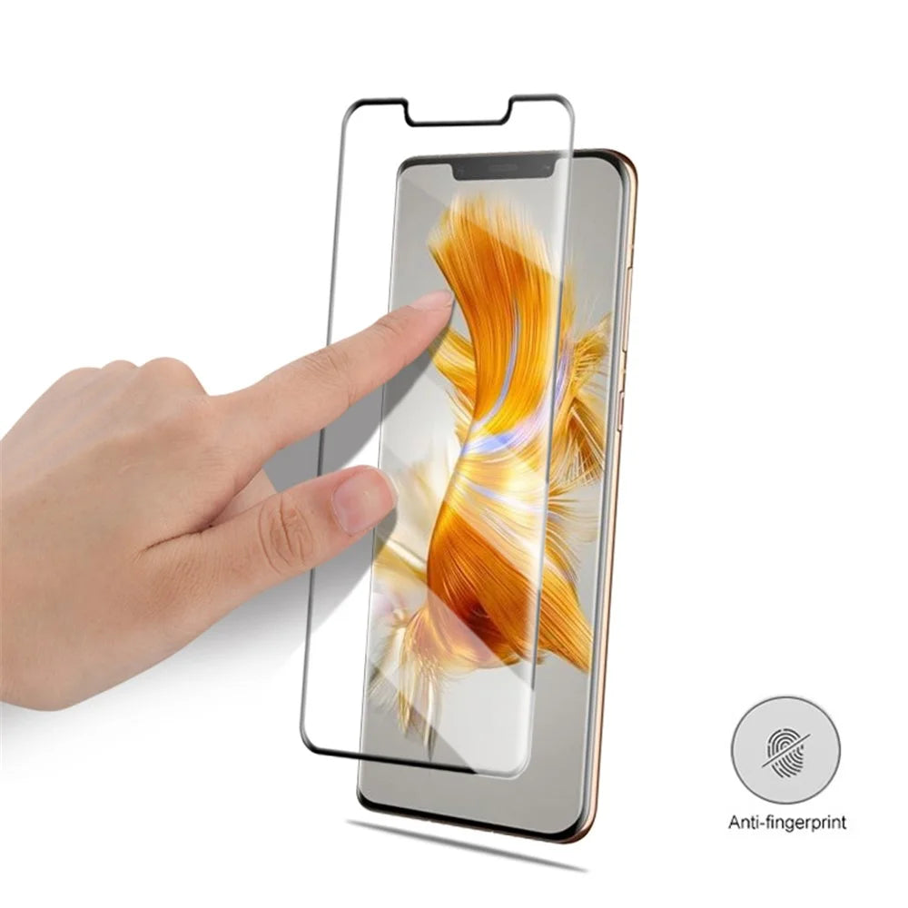 MOCOLO Screen Protector for Huawei Mate 50 Pro 4G , Full Glue 3D Curved Tempered Glass Film - Black - 5