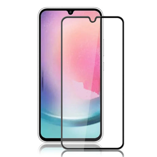 MOCOLO For Samsung Galaxy A24 4G (162.1 x 77.6 x 8.3mm) Tempered Glass Film Silk Printing Secondary Hardening Full Screen Protector - Black - 1