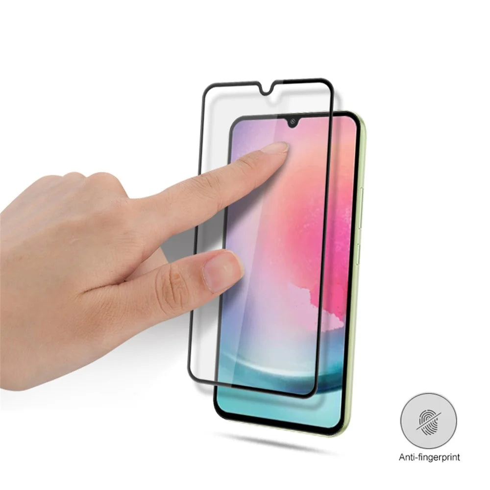 MOCOLO For Samsung Galaxy A24 4G (162.1 x 77.6 x 8.3mm) Tempered Glass Film Silk Printing Secondary Hardening Full Screen Protector - Black - 5