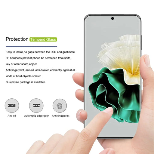 MOCOLO For Huawei P60 / P60 Pro Clear Screen Protector Full Glue 3D Curved Shatter Resistant Tempered Glass Film - Black - 2
