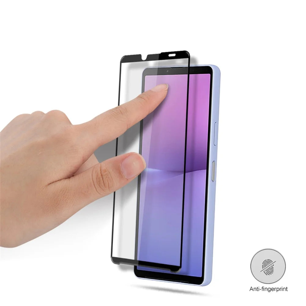 MOCOLO For Sony Xperia 10 V Phone Full Screen Protector Secondary Hardening Silk Printing Tempered Glass Film - Black - 5