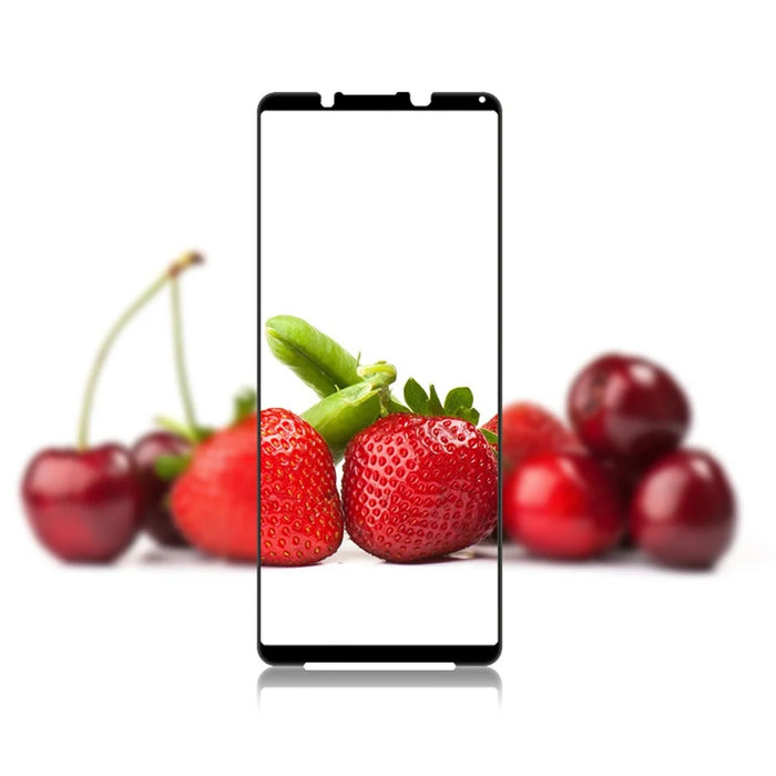 MOCOLO For Sony Xperia 1 V Silk Printing Screen Protector Full Coverage HD Tempered Glass Film - Black - 6