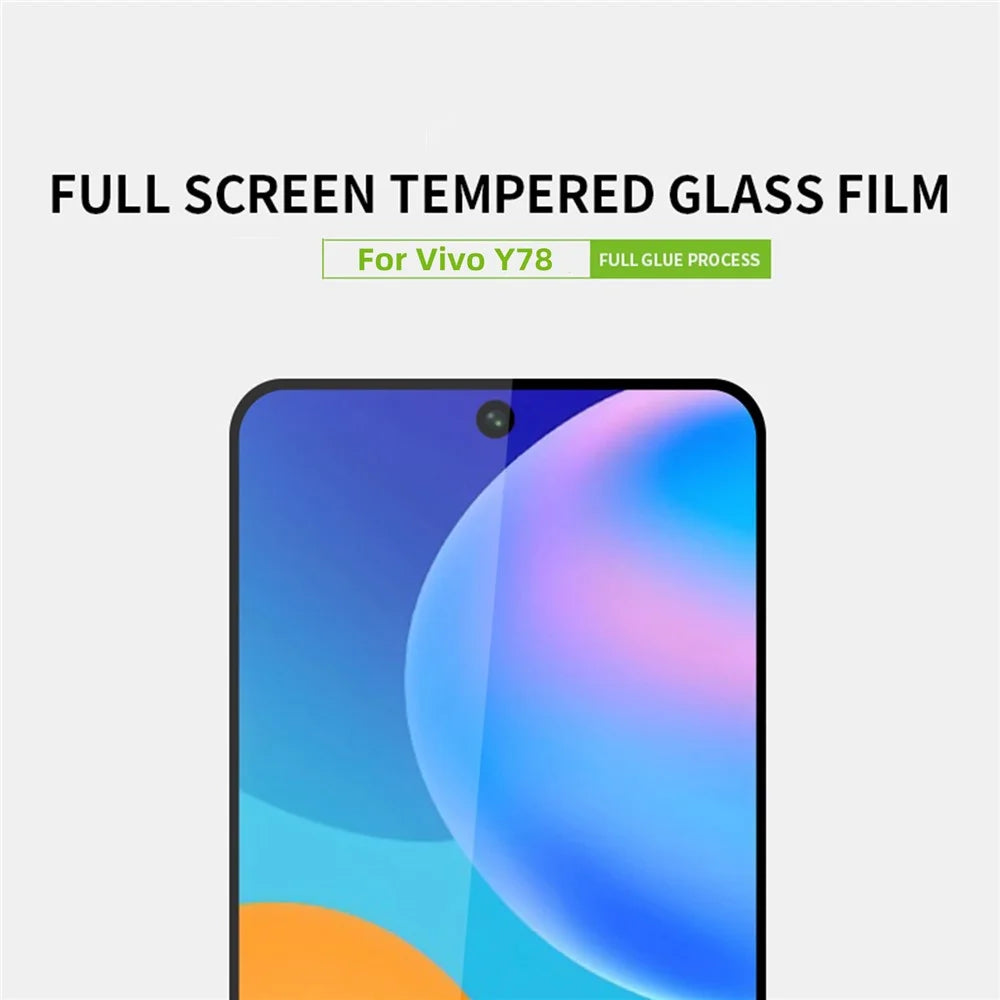 PINWUYO JK Tempered Glass Film Series-2 for Oppo Y78 5G Clear High Aluminum-silicon Glass Full Screen Protector - 2