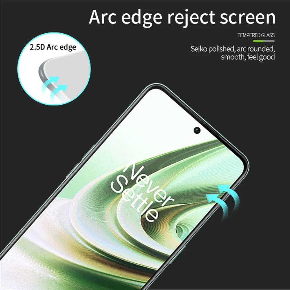 PINWUYO JK Tempered Glass Film Series-2 for OnePlus Nord 3 5G / Ace 2V Screen Protector High Aluminum-silicon Glass Full Cover Guard - 3