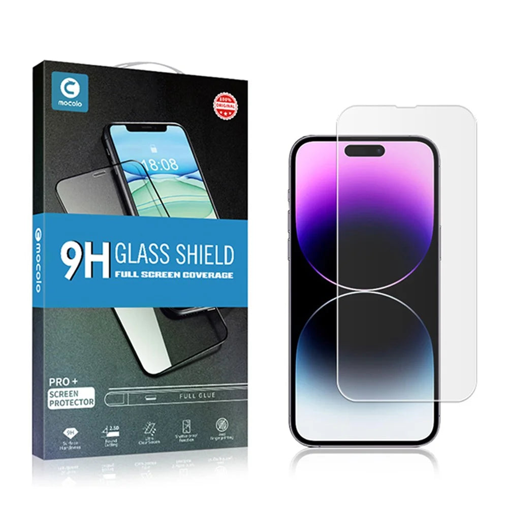 MOCOLO For iPhone 14 Pro Clear Screen Protector 9H Hardness Ultra Resistant Full Glue Tempered Glass Film - 6