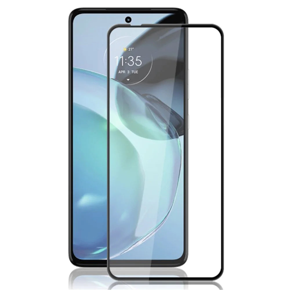 MOCOLO For Motorola Moto G72 4G Secondary Hardening Silk Printing Tempered Glass Full Screen Protector - Black - 1