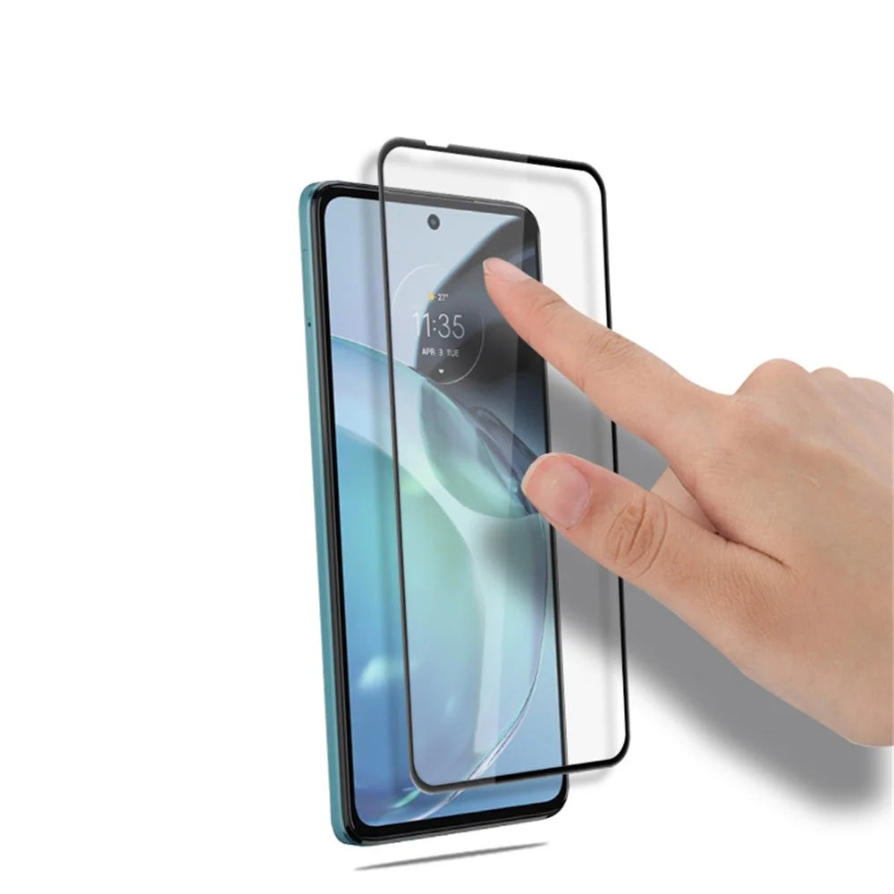 MOCOLO For Motorola Moto G72 4G Secondary Hardening Silk Printing Tempered Glass Full Screen Protector - Black - 5