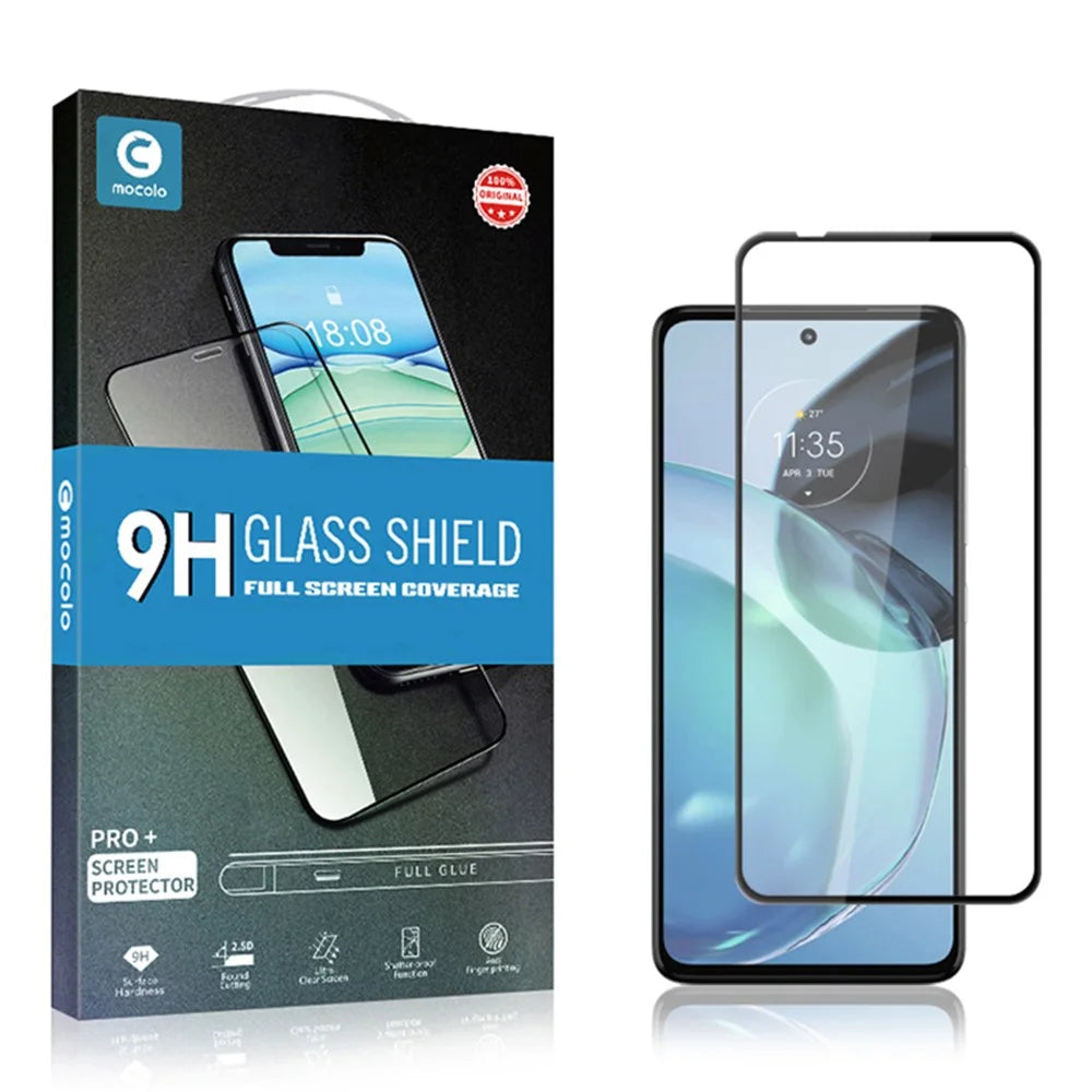 MOCOLO For Motorola Moto G72 4G Secondary Hardening Silk Printing Tempered Glass Full Screen Protector - Black - 7