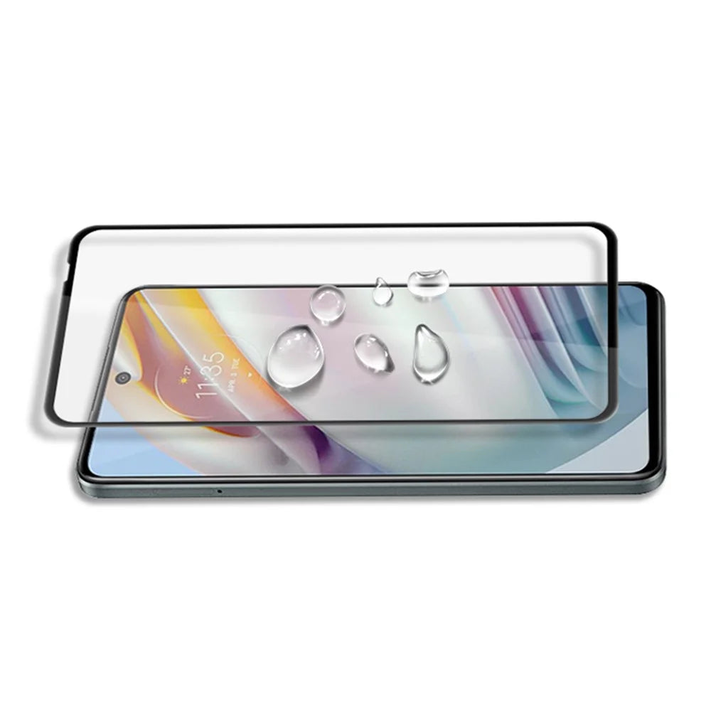 MOCOLO Tempered Glass Film for Motorola Moto G60 / G60S Secondary Hardening Silk Printing Full Screen Protector - Black - 4