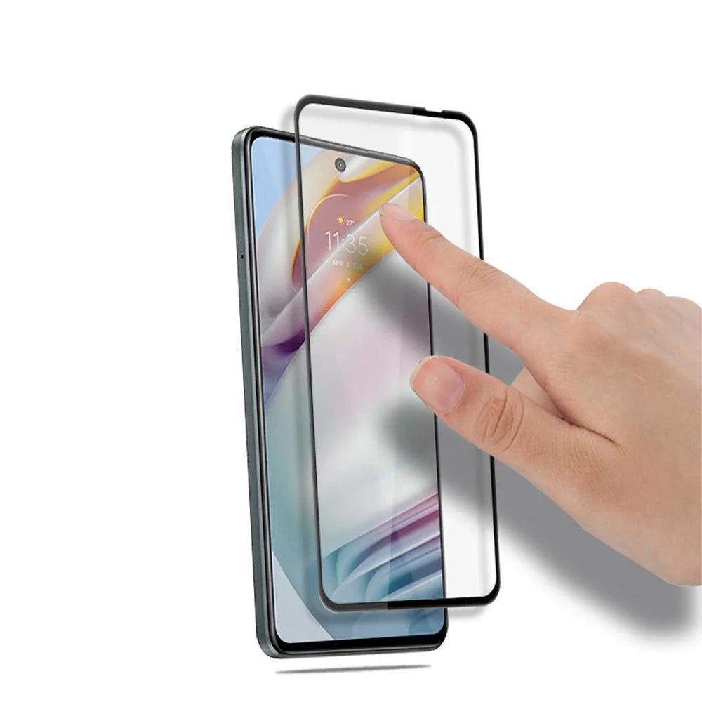 MOCOLO Tempered Glass Film for Motorola Moto G60 / G60S Secondary Hardening Silk Printing Full Screen Protector - Black - 5