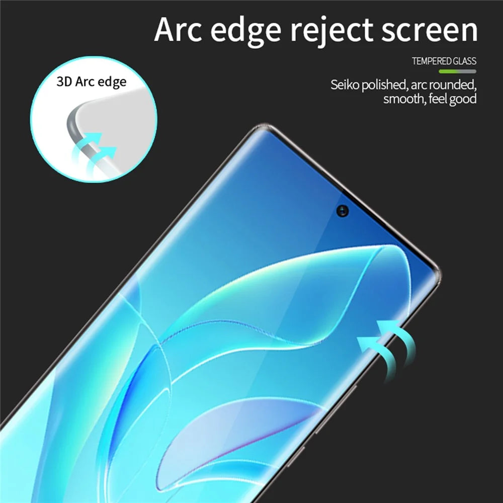 PINWUYO 3D Curved Hot Bending Tempered Glass Film for Honor 90 Anti-explosion Full Glue Screen Protector - 6