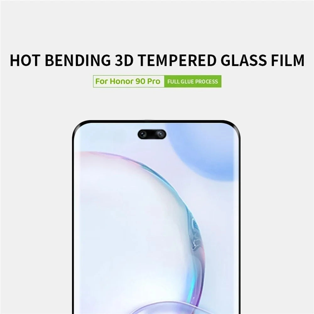 PINWUYO 3D Curved Hot Bending Film for Honor 90 Pro Tempered Glass Anti-explosion Full Glue Screen Protector - 3