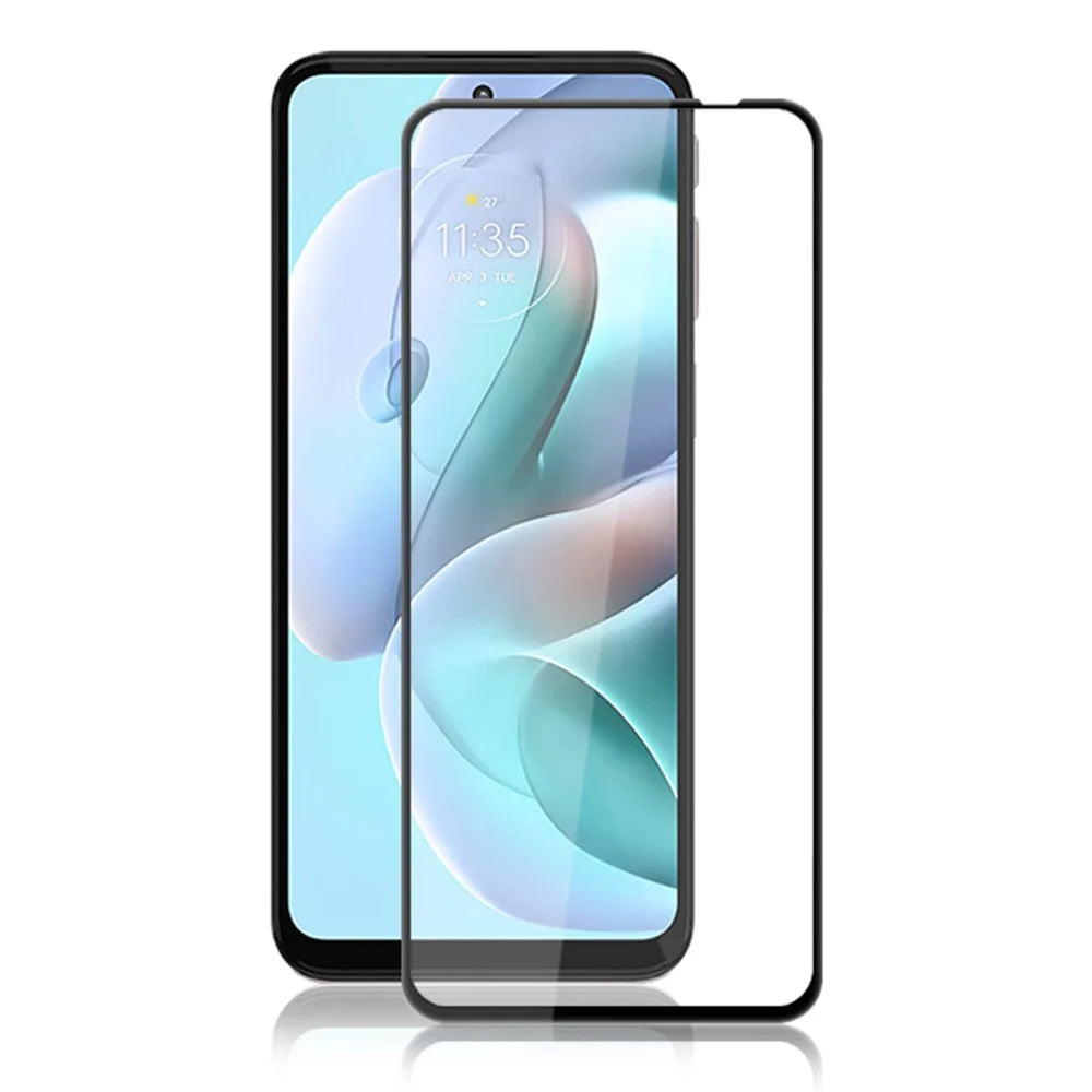 MOCOLO For Motorola Moto G41 4G Silk Printing Tempered Glass Film Secondary Hardening Full Screen Protector - Black - 1