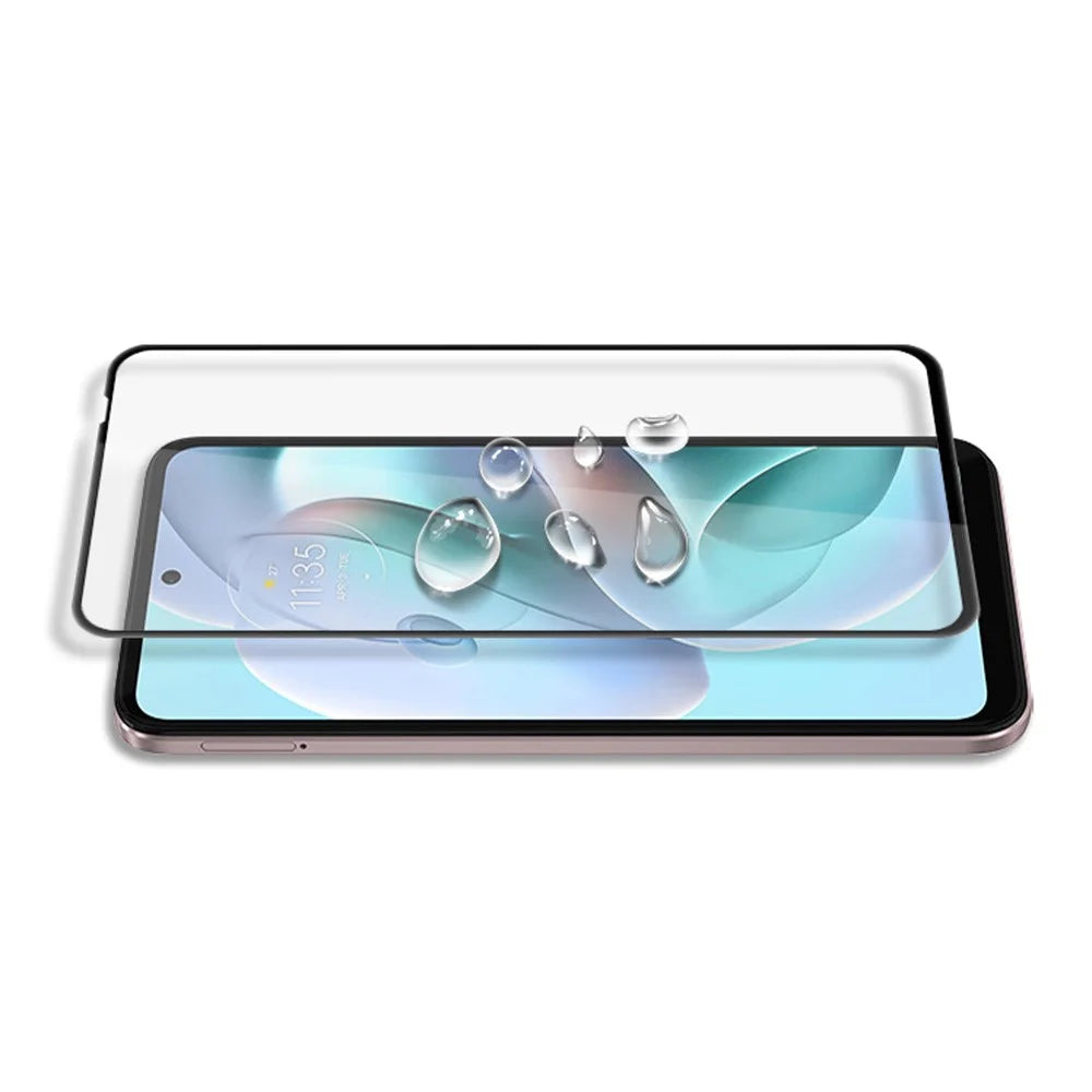 MOCOLO For Motorola Moto G41 4G Silk Printing Tempered Glass Film Secondary Hardening Full Screen Protector - Black - 4