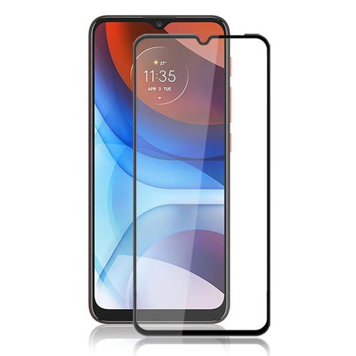 MOCOLO For Motorola Moto E7 Power Tempered Glass Film Secondary Hardening Silk Printing Full Screen Protector - Black - 1