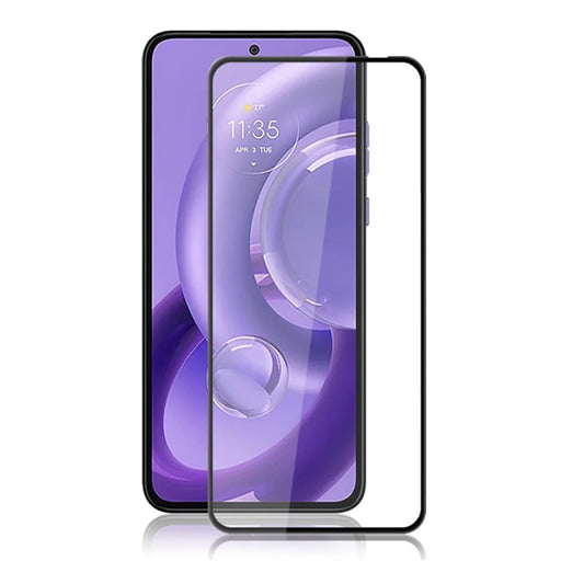 MOCOLO For Motorola Edge 30 Neo 5G Tempered Glass Full Screen Protector Silk Printing Secondary Hardening Film - Black - 1