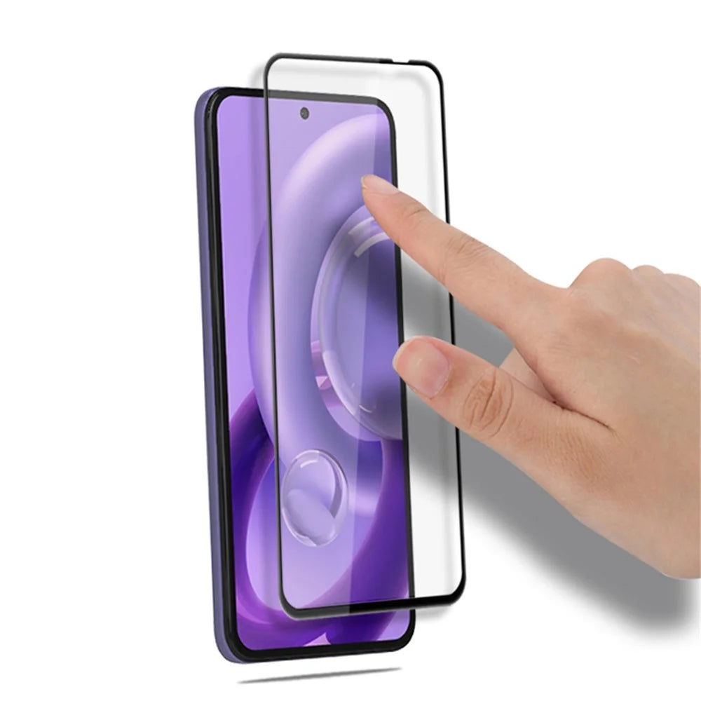 MOCOLO For Motorola Edge 30 Neo 5G Tempered Glass Full Screen Protector Silk Printing Secondary Hardening Film - Black - 4