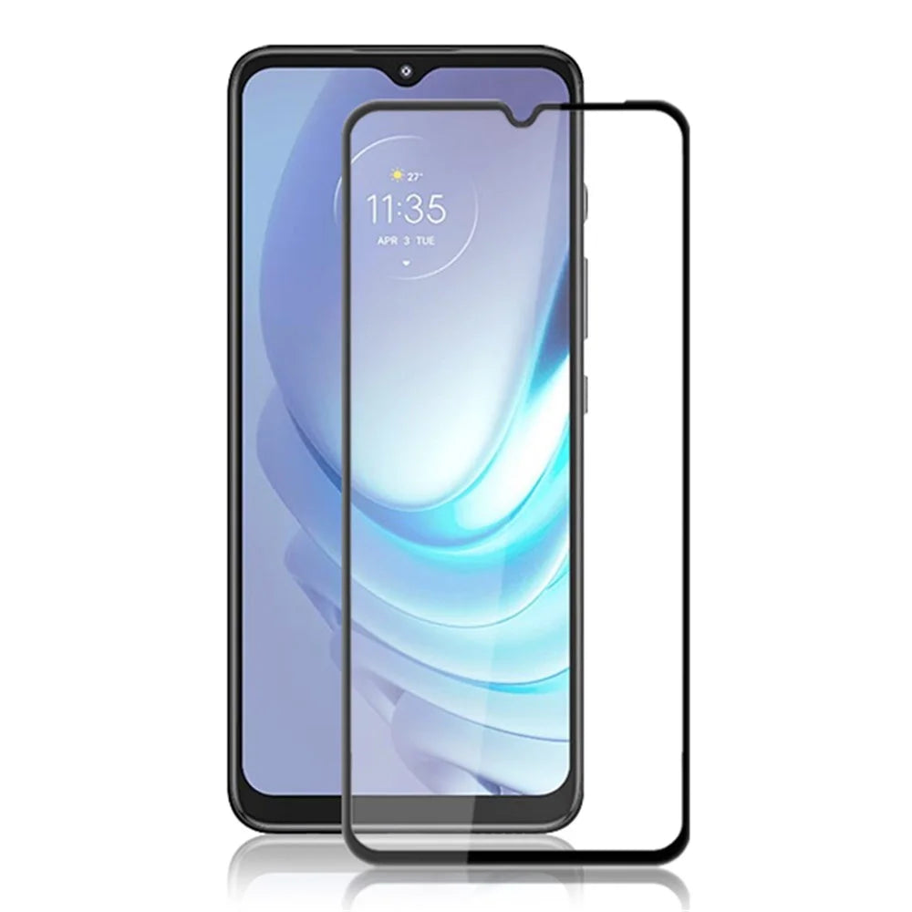 MOCOLO Full Screen Protector for Motorola Moto G50 4G Tempered Glass Silk Printing Secondary Hardening Film - Black - 1