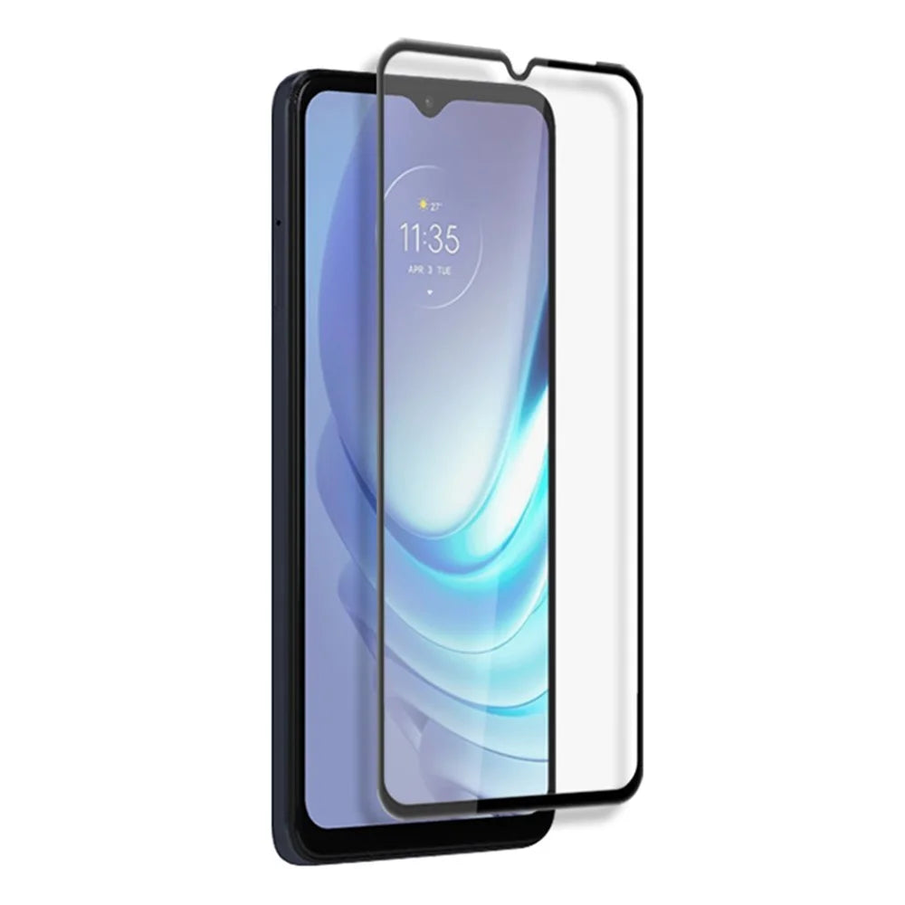 MOCOLO Full Screen Protector for Motorola Moto G50 4G Tempered Glass Silk Printing Secondary Hardening Film - Black - 3