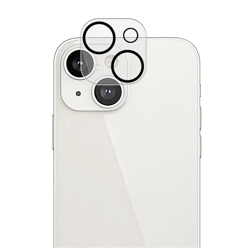 MOCOLO For iPhone 15 / 15 Plus Silk Printing Camera Lens Film Tempered Glass Lens Protector with Night Circle - 1