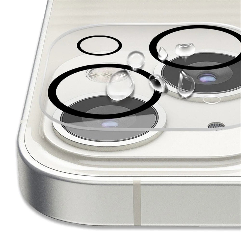 MOCOLO Camera Lens Protector for iPhone 15 / 15 Plus Silk Printing HD Tempered Glass Lens Film with Night Circle - 3
