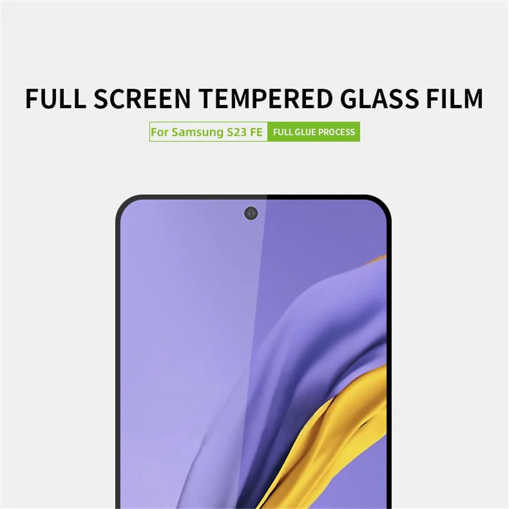 PINWUYO For Samsung Galaxy S23 FE JK Tempered Glass Film Series-2 Full Cover HD High Aluminum-silicon Glass Screen Protector - 3