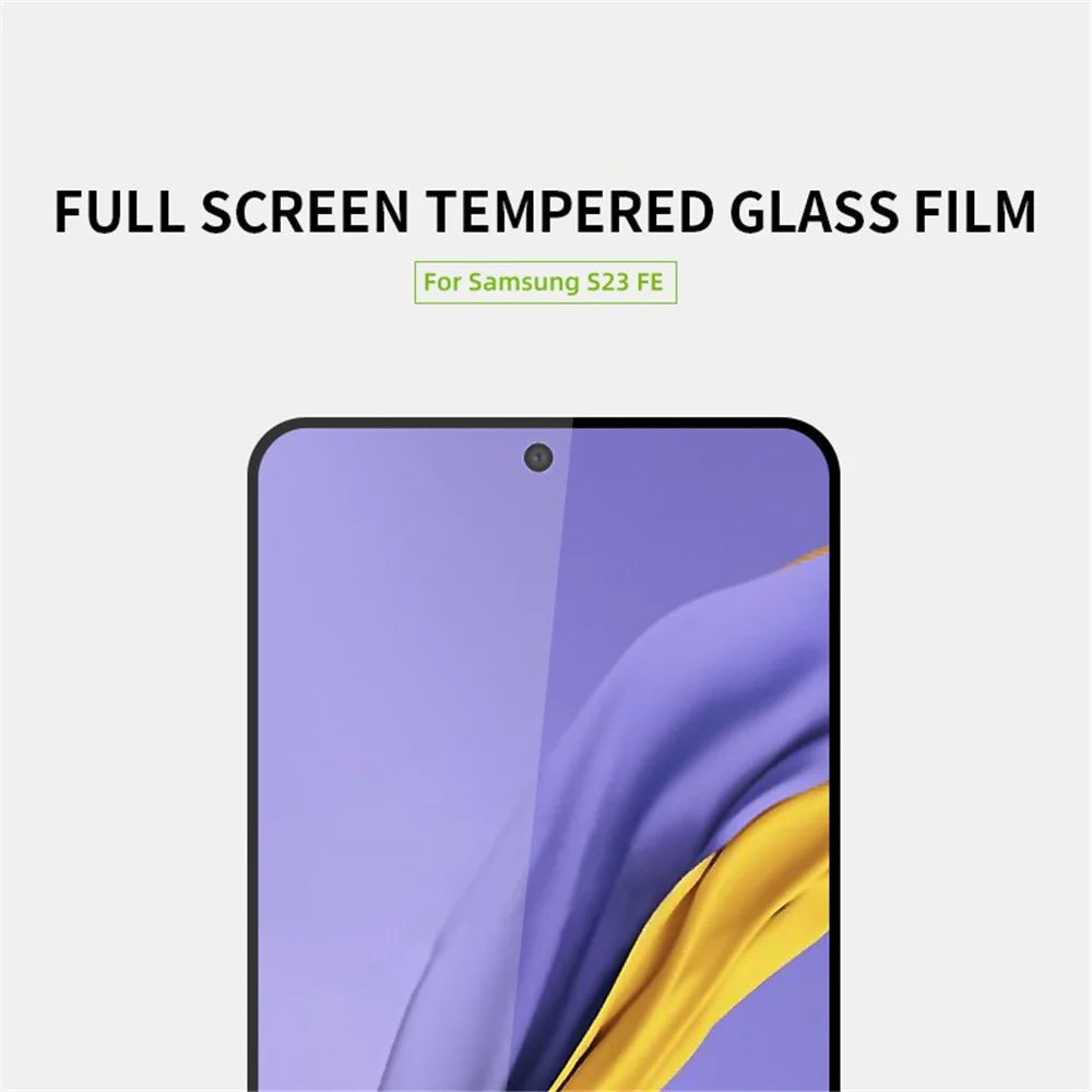 MOFI JK Tempered Glass Film Series-1 for Samsung Galaxy S23 FE High Aluminum-silicon Glass Full Glue Full Screen Protector - 3