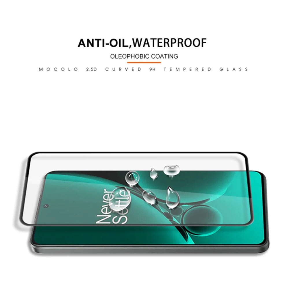 MOCOLO For OnePlus Nord CE3 5G Screen Protector Tempered Glass Silk Printing Secondary Hardening Full Screen Film - Black - 4