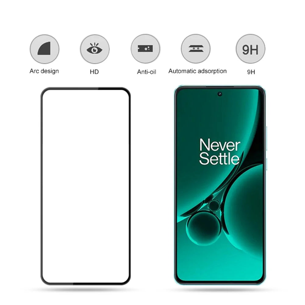 MOCOLO For OnePlus Nord CE3 5G Screen Protector Tempered Glass Silk Printing Secondary Hardening Full Screen Film - Black - 6