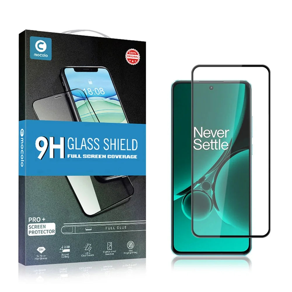 MOCOLO For OnePlus Nord CE3 5G Screen Protector Tempered Glass Silk Printing Secondary Hardening Full Screen Film - Black - 7