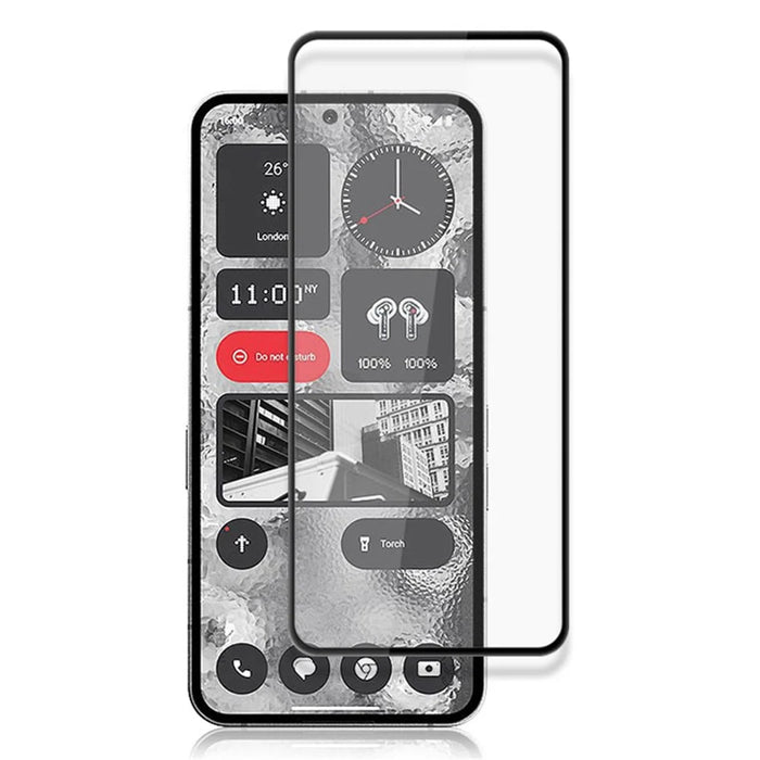 MOCOLO Silk Printing Screen Protector for Nothing Phone (2) , Full Glue Full Coverage Tempered Glass Film - Black - 1