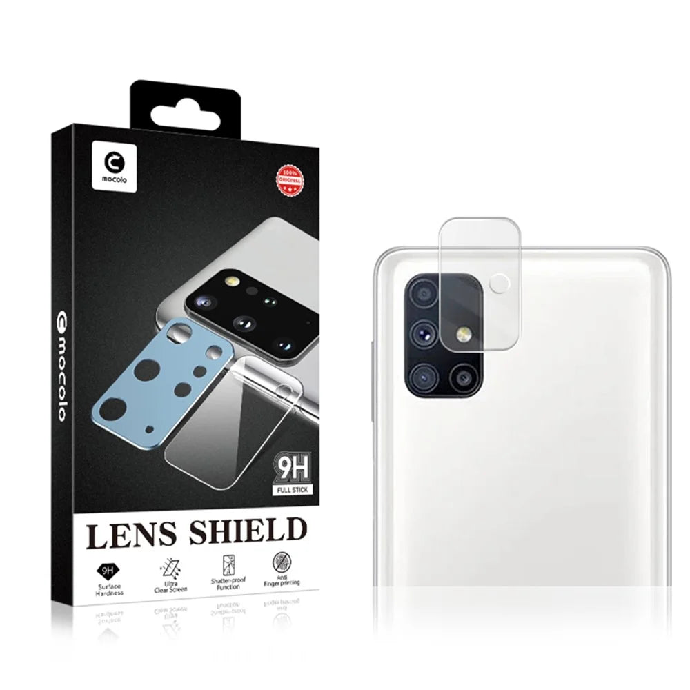 MOCOLO For Samsung Galaxy M51 Anti-Fingerprint Lens Film Tempered Glass Back Camera Lens Protector - Transparent - 5