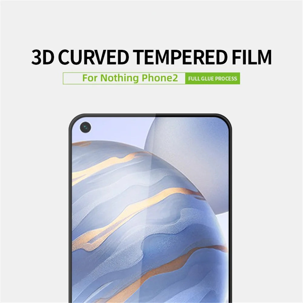 PINWUYO JK 3D Curved Tempered Glass Film-2 for Nothing Phone (2) Full Glue High Aluminum-silicon Glass Screen Protector - 3