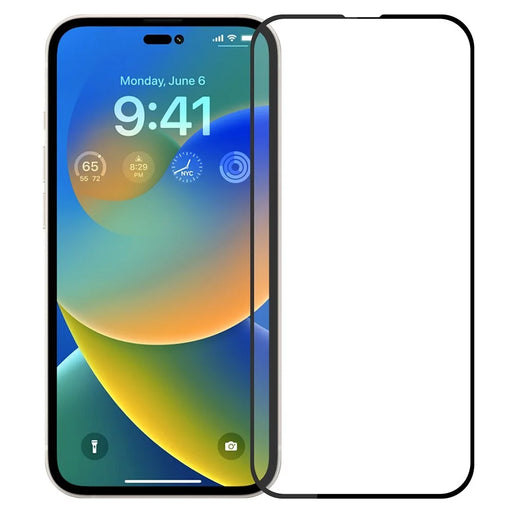 MOFI JK Tempered Glass Film Series-1 Full Screen Protector for iPhone 15 Pro Full Glue High Aluminum-silicon Glass Film - 1