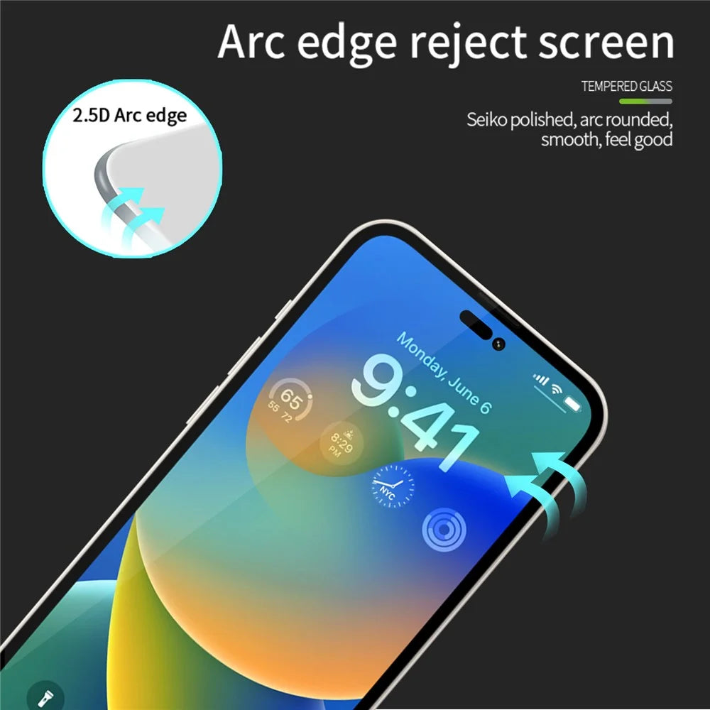 PINWUYO For iPhone 15 Plus JK Tempered Glass Film Series-2 High Aluminum-silicon Glass Phone Full Screen Protector - 6