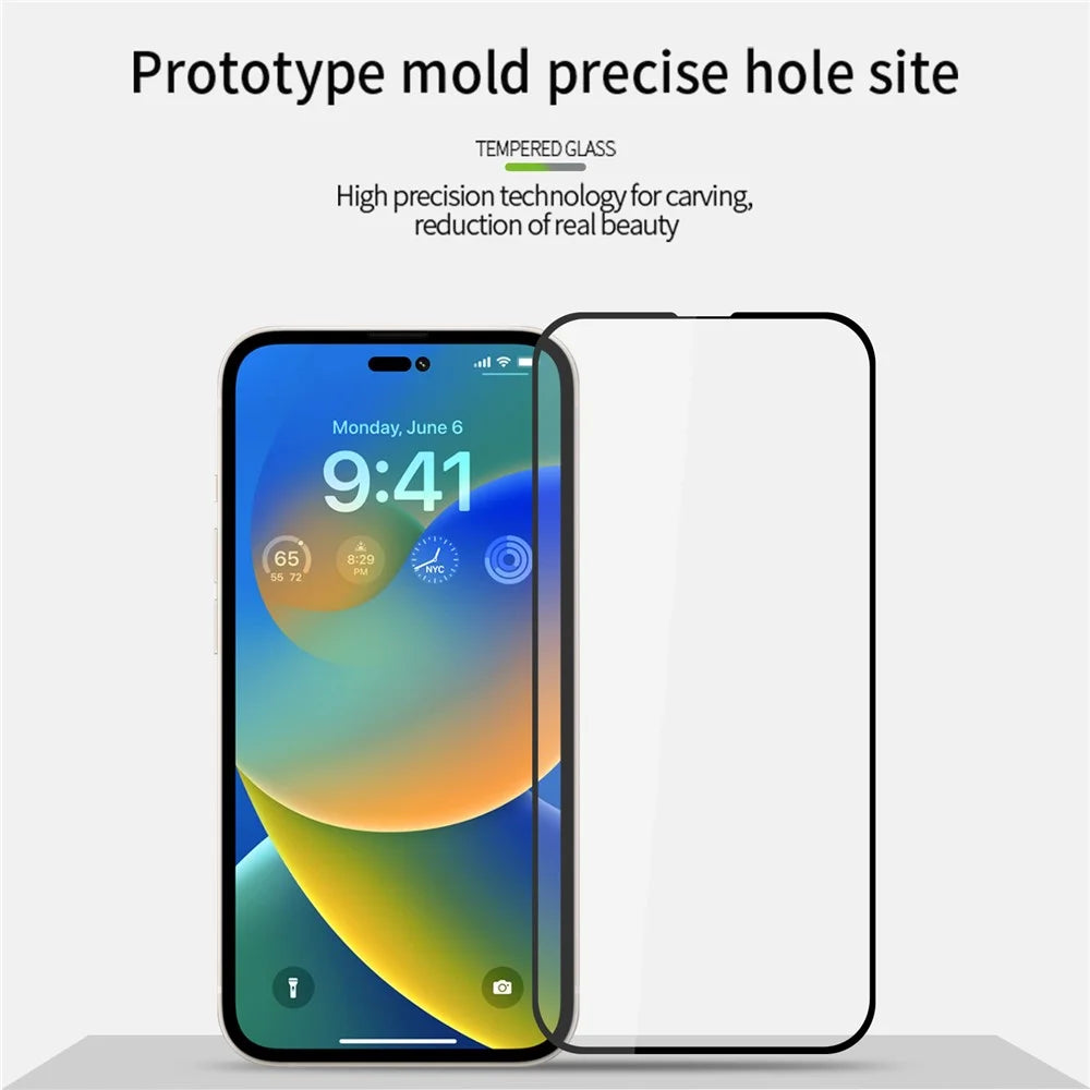 PINWUYO For iPhone 15 Pro JK Tempered Glass Film Series-2 HD Clear High Aluminum-silicon Glass Full Screen Protector - 7