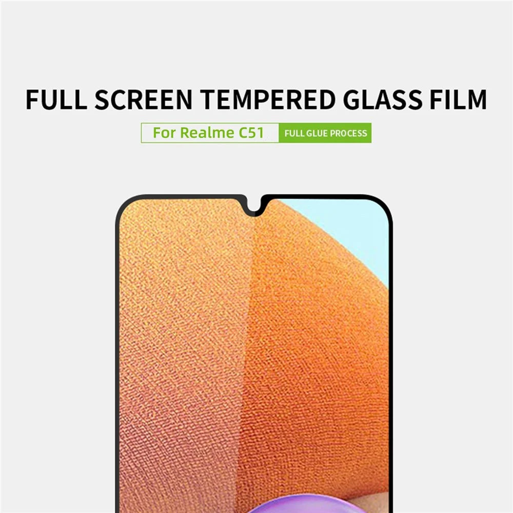 PINWUYO For Realme C53 (Global) / C53 (India) / C51 JK Tempered Glass Film Series-2 Screen Protector High Aluminum-silicon Glass Full Cover Film - 3