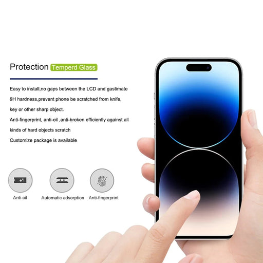 MOCOLO For iPhone 15 Pro Black Edge Full Glue Film Shatter-proof 3D Curved Tempered Glass Screen Protector - 2
