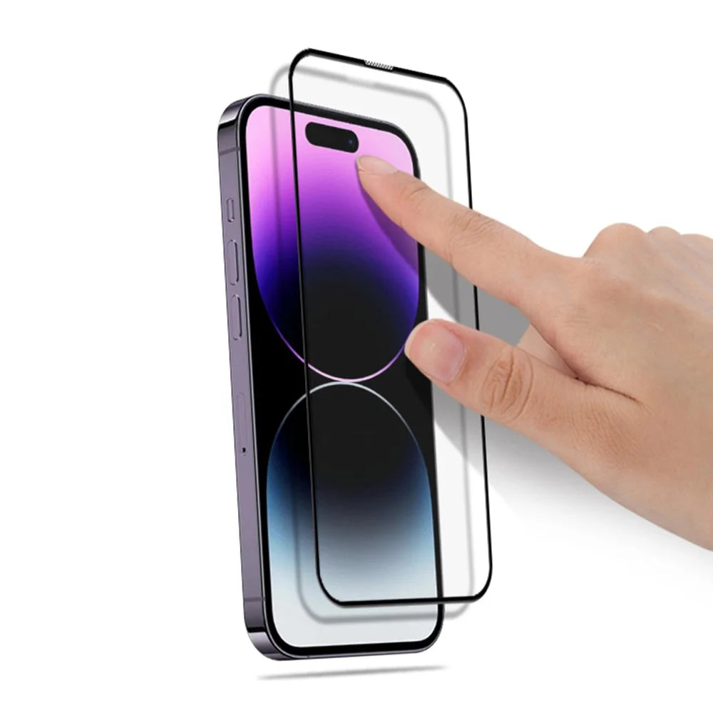 MOCOLO For iPhone 15 Pro Black Edge Full Glue Film Shatter-proof 3D Curved Tempered Glass Screen Protector - 3