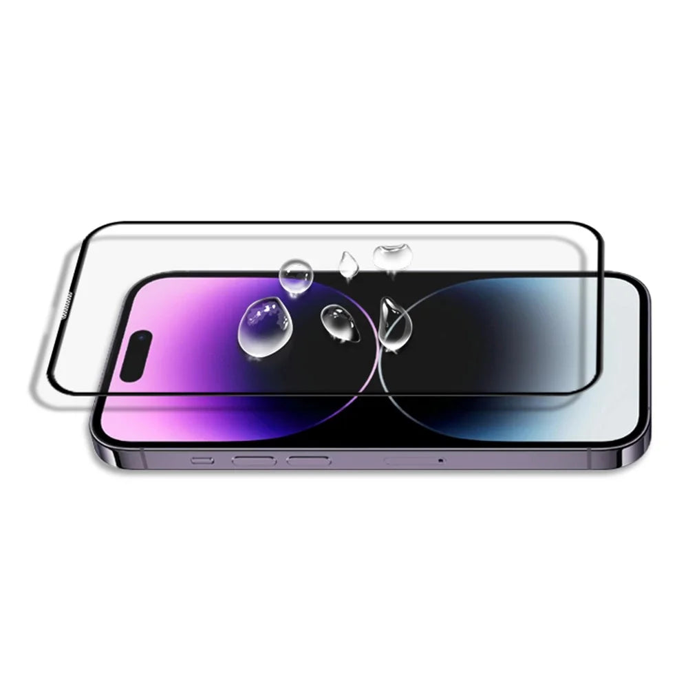 MOCOLO For iPhone 15 Pro Black Edge Full Glue Film Shatter-proof 3D Curved Tempered Glass Screen Protector - 4
