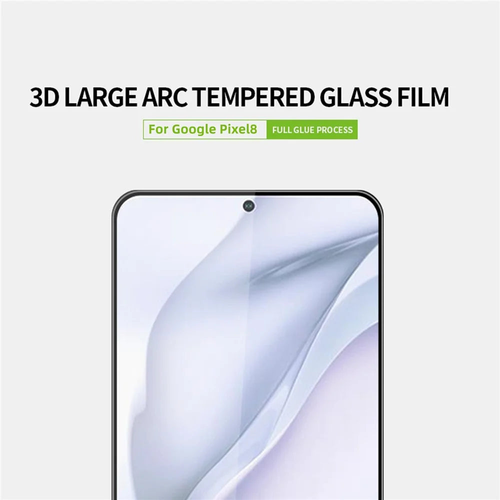 PINWUYO JK 3D Curved Tempered Glass Film-2 for Google Pixel 8 Full Glue High Aluminum-silicon Glass Screen Protector - 3