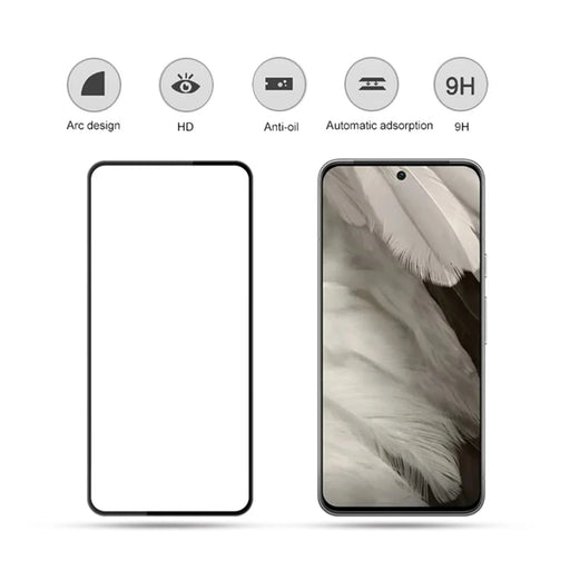 MOCOLO For Google Pixel 8 Pro Anti-scratch Full Screen Protector Full Glue Silk Printing Tempered Glass Film - Black - 2