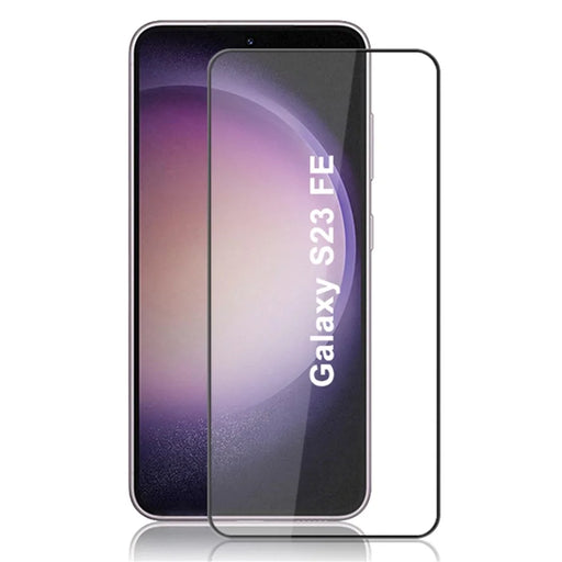 MOCOLO For Samsung Galaxy S23 FE Silk Printing Full Screen Protector Full Glue Tempered Glass Film - Black - 1