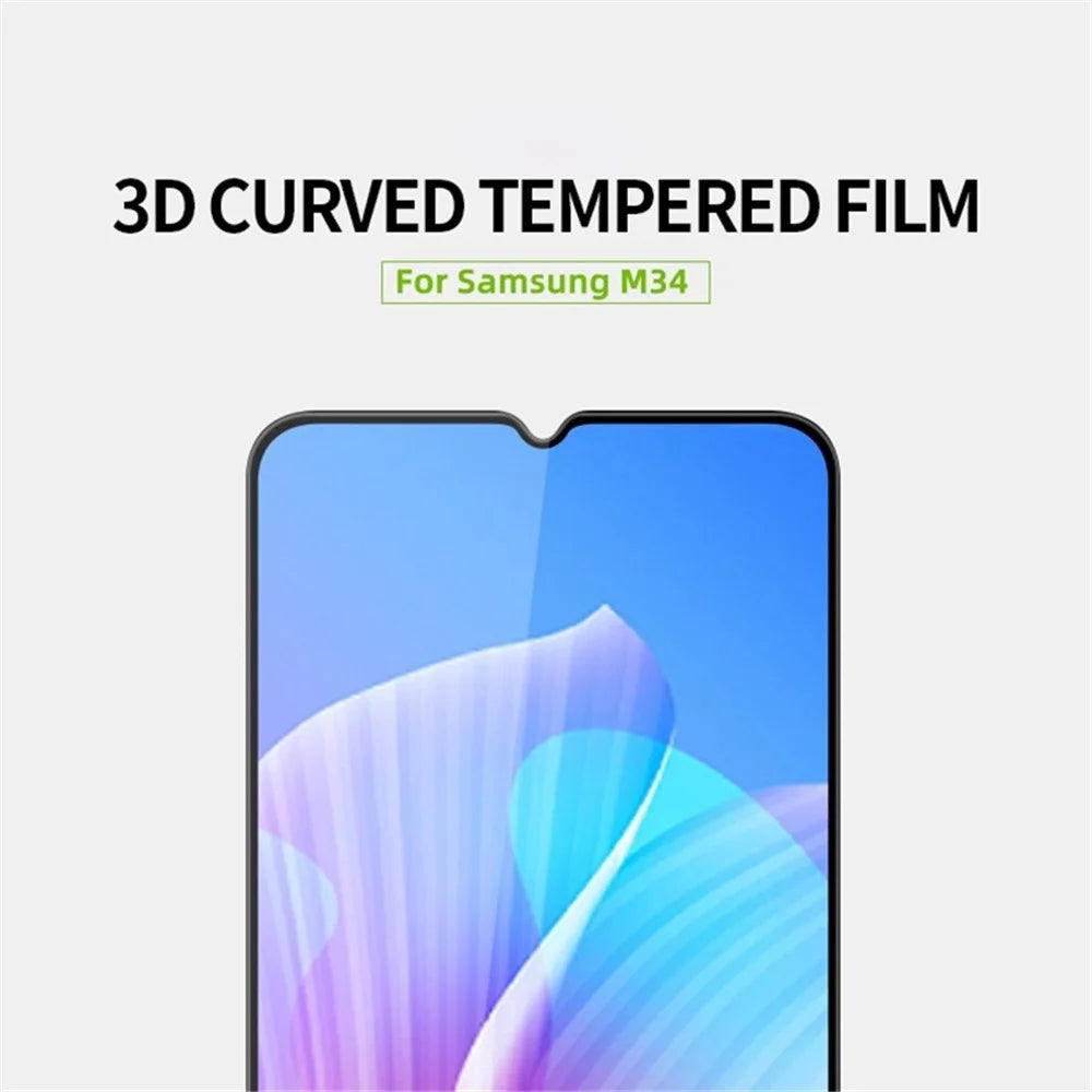 MOFI JK 3D Tempered Glass Film-1 for Samsung Galaxy F34 5G / M34 5G Curved Screen Protector High Aluminium-silicon Glass Film Guard - 3